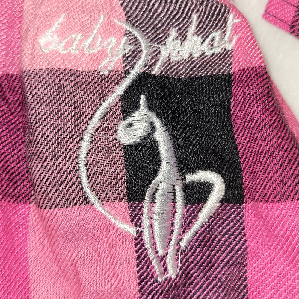 Vintage Baby Phat Infant's 18 months Flannel Pink & Black Plaid Dress / Top - Picture 5 of 10